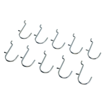 Draper YMS400-JH Metal J-Hooks for Back Panel/Pegboard (Pack of 10) - Code: 10218 - Pack Qty 1