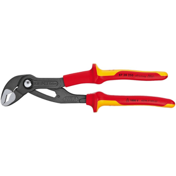 Draper 87 28 250 UKSBE KNIPEX 87 28 250UKSBE Cobra® VDE Fully Insulated Water Pump Pliers, 250mm - Code: 10644 - Pack Qty 1
