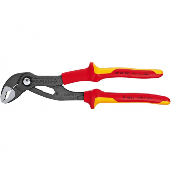 Draper 87 28 250 UKSBE Knipex Cobra® 87 28 250UKSBE VDE Fully Insulated Waterpump Pliers, 250mm - Code: 10644 - Pack Qty 1