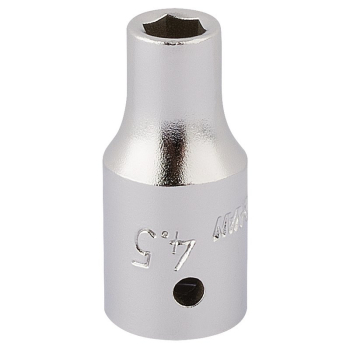 Draper 1455-M 4,5 Elora Hexagon Socket, 1/4 inch  Sq. Dr., 4.5mm - Code: 11092 - Pack Qty 1