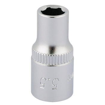 Draper 1455-M 5,5 Elora Hexagon Socket, 1/4 inch  Sq. Dr., 5.5mm - Code: 11094 - Pack Qty 1