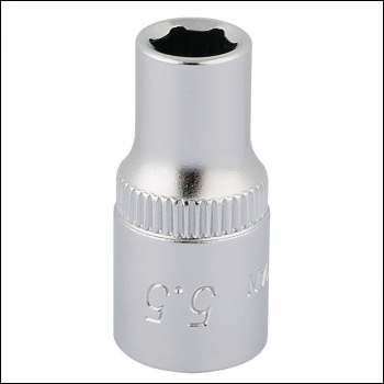Draper 1455-M 5,5 Elora Hexagon Socket, 1/4 inch  Sq. Dr., 5.5mm - Code: 11094 - Pack Qty 1
