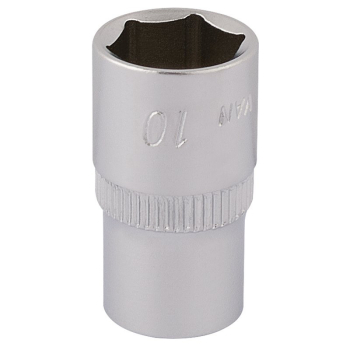 Draper 1455-M 10 Elora Hexagon Socket, 1/4 inch  Sq. Dr., 10mm - Code: 11099 - Pack Qty 1