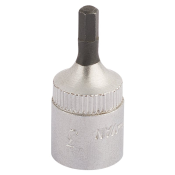 Draper 1455-IN 3 Elora Hexagon Screwdriver Socket, 1/4 inch  Sq. Dr., 3mm - Code: 11124 - Pack Qty 1