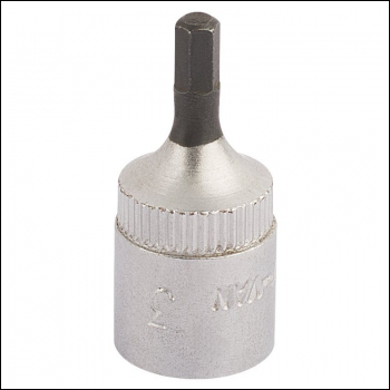 Draper 1455-IN 3 Elora Hexagon Screwdriver Socket, 1/4 inch  Sq. Dr., 3mm - Code: 11124 - Pack Qty 1