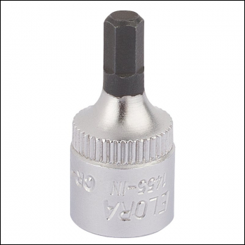 Draper 1455-IN 4 Elora Hexagon Screwdriver Socket, 1/4 inch  Sq. Dr., 4mm - Code: 11125 - Pack Qty 1