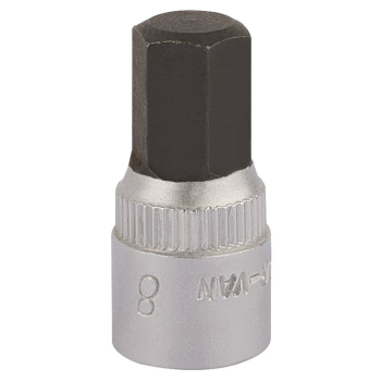 Draper 1455-IN 8 Elora Hexagon Screwdriver Socket, 1/4 inch  Sq. Dr., 8mm - Code: 11128 - Pack Qty 1