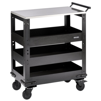Draper B400-3TCR/SS BUNKER® 3 Tier Trolley with Pull Handle and Stainless Steel Worktop, 714mm - Code: 11585 - Pack Qty 1