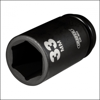 Draper 419D-MM Draper Hi-TORQ® Deep Impact Socket, 3/4 inch  Sq. Dr., 33mm - Code: 11899 - Pack Qty 1