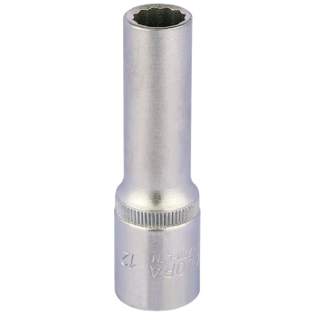 Draper 770-LT 12 Elora Deep Bi-Hexagon Socket, 1/2 inch  Sq. Dr., 12mm - Code: 11932 - Pack Qty 1