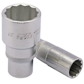 Draper 770-LT 27 / 1.1 Elora Deep Bi-Hexagon Socket, 1/2 inch  Sq. Dr., 27mm - Code: 11938 - Pack Qty 1