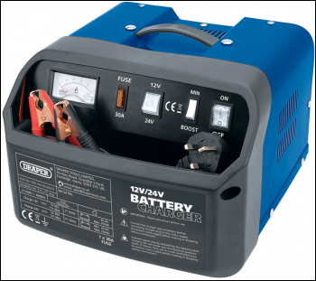 Draper BCD12 12/24V Battery Charger, 11A - Code: 11953 - Pack Qty 1
