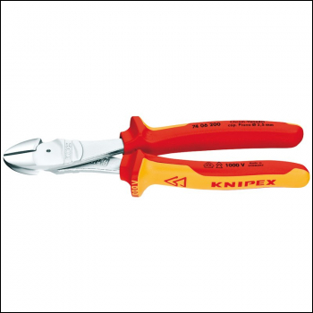 Draper 74 06 200 Knipex 74 06 200 Fully Insulated High Leverage Diagonal Side Cutter, 200mm - Code: 12301 - Pack Qty 1