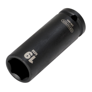 Draper 410D-MM Draper HI-TORQ® Deep Impact Socket, 1/2 inch  Sq. Dr., 19mm - Code: 12744 - Pack Qty 1
