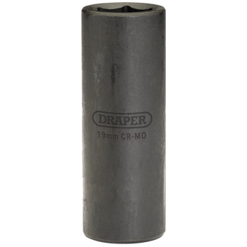 Draper 410D-MM Draper HI-TORQ® Deep Impact Socket, 1/2 inch  Sq. Dr., 19mm - Code: 12744 - Pack Qty 1