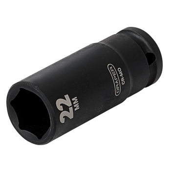Draper HI-TORQ® Deep Impact Socket, 1/2 inch  Sq. Dr., 22mm - 410D-MM - Code: 12745 - Pack Qty 1