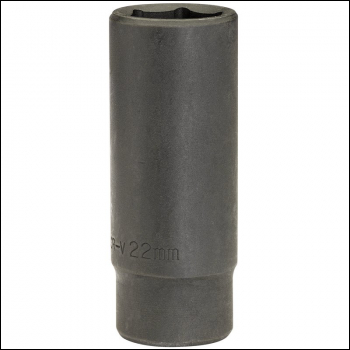 Draper 410D-MM Draper Expert HI-TORQ® Deep Impact Socket, 1/2 inch  Sq. Dr., 22mm - Code: 12745 - Pack Qty 1