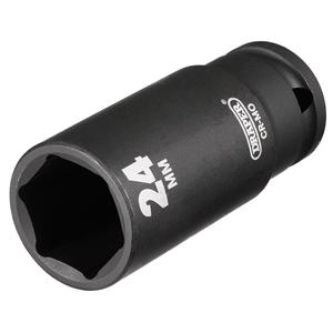 Draper 410D-MM Draper HI-TORQ® Deep Impact Socket, 1/2 inch  Sq. Dr., 24mm - Code: 12746 - Pack Qty 1