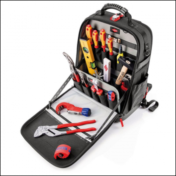 Draper 00 21 50 S KNIPEX 00 21 50 S Tool Backpack Modular X18 Plumbing, 17 Parts, 530mm - Code: 13176 - Pack Qty 1