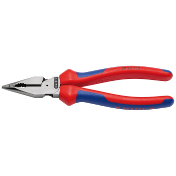 Draper 08 22 185 SB KNIPEX 08 22 185 SB Needle-Nose Combination Pliers with multi-component grips black atramentized, 185mm - Code: 13179 - Pack Qty 1