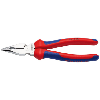 Draper 08 25 185 SB KNIPEX 08 25 185 SB Needle-Nose Combination Pliers with multi-component grips chrome-plated, 185mm - Code: 13181 - Pack Qty 1