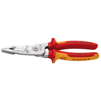 Draper 13 76 200 ME SB KNIPEX 13 76 200 ME VDE Wire Stripper with Multi-Component Grips, 200mm - Code: 13192 - Pack Qty 1