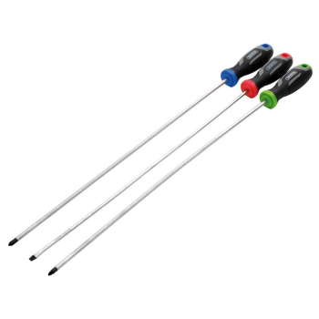 Draper 200/S1 Long Reach Soft Grip Screwdriver Set (3 Piece) - Code: 13429 - Pack Qty 1