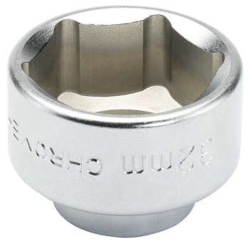 Draper OFCW-32 Oil Filter Cap Socket, 3/8 inch  Sq. Dr., 32mm - Code: 13430 - Pack Qty 1