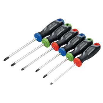 Draper 200/S3 Soft Grip Screwdriver Set (6 Piece) - Code: 13433 - Pack Qty 1