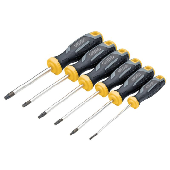 Draper 200/S5 Draper TX-STAR® Tamperproof Soft Grip Screwdriver Set (6 Piece) - Code: 13435 - Pack Qty 1