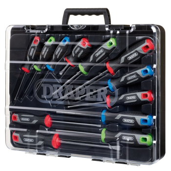 Draper 200/S6 Soft Grip Screwdriver Set (12 Piece) - Code: 13436 - Pack Qty 1