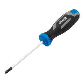 Draper 210/PH Pound Thru Phillips Soft Grip Screwdriver, PH1 x 100mm - Code: 13443 - Pack Qty 1