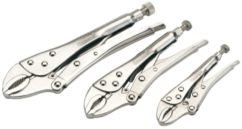 Draper 9006/3 Curved Jaw Self Grip Pliers Set (3 Piece) - Code: 14040 - Pack Qty 1