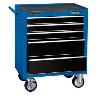 Draper RC5D Roller Tool Cabinet, 5 Drawer, 26 inch , Blue - Code: 14978 - Pack Qty 1