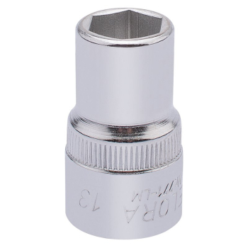 Draper 771-LM 13 Elora Hexagon Socket, 1/2 inch  Sq. Dr., 13mm - Code: 15302 - Pack Qty 1