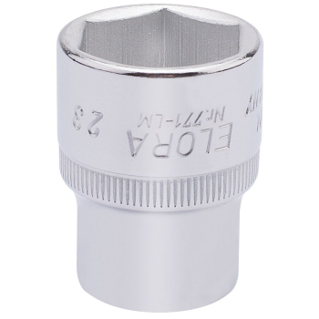 Draper 771-LM 23 Elora Hexagon Socket, 1/2 inch  Sq. Dr., 23mm - Code: 15312 - Pack Qty 1