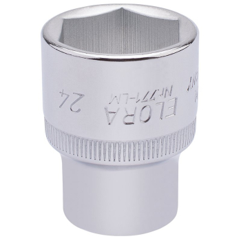 Draper 771-LM 24 Elora Hexagon Socket, 1/2 inch  Sq. Dr., 24mm - Code: 15313 - Pack Qty 1