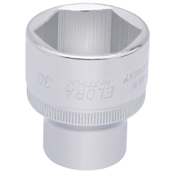 Draper 771-LM 30 Elora Hexagon Socket, 1/2 inch  Sq. Dr., 30mm - Code: 15320 - Pack Qty 1