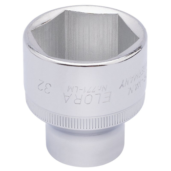 Draper 771-LM 32 Elora Hexagon Socket, 1/2 inch  Sq. Dr., 32mm - Code: 15321 - Pack Qty 1