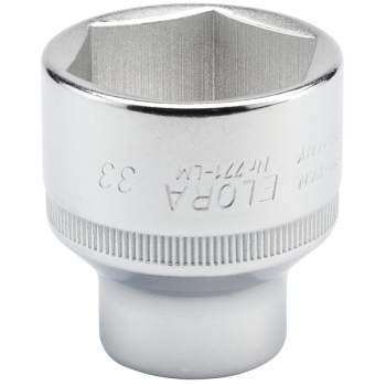 Draper 771-LM 33 Elora Hexagon Socket, 1/2 inch  Sq. Dr., 33mm (Sold Loose) - Code: 15322 - Pack Qty 1