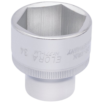 Draper 771-LM 34 Elora Hexagon Socket, 1/2 inch  Sq. Dr., 34mm - Code: 15323 - Pack Qty 1