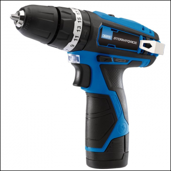 Draper CHD108SF Storm Force® 10.8V Combi Drill with 2x 1.5Ah Batteries + Charger - Code: 16048 - Pack Qty 1