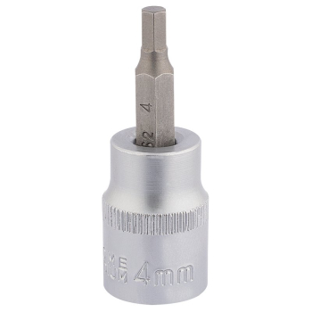 Draper D-HEX/B Socket with Hexagonal Bit, 3/8 inch  Sq. Dr., 4mm - Code: 16282 - Pack Qty 1
