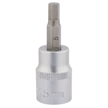 Draper D-HEX/B Socket with Hexagonal Bit, 3/8 inch  Sq. Dr., 5mm - Code: 16283 - Pack Qty 1
