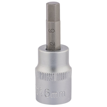 Draper D-HEX/B Socket with Hexagonal Bit, 3/8 inch  Sq. Dr., 6mm - Code: 16284 - Pack Qty 1
