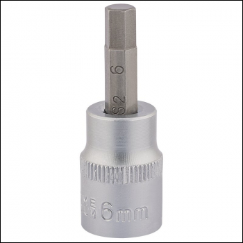 Draper D-HEX/B Socket with Hexagonal Bit, 3/8 inch  Sq. Dr., 6mm - Code: 16284 - Pack Qty 1