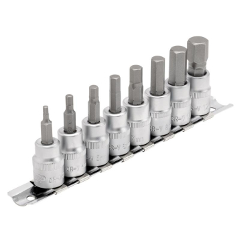 Draper D-HEX/8/55 Draper Expert Metric Hex. Socket Bit Set, 3/8 inch  Sq. Dr., 48mm (8 Piece) - Code: 16285 - Pack Qty 1