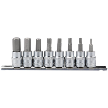 Draper D-HEX/8/55 Draper Expert Metric Hex. Socket Bit Set, 3/8 inch  Sq. Dr., 48mm (8 Piece) - Code: 16285 - Pack Qty 1