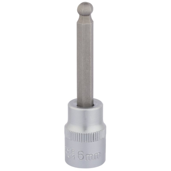 Draper D-HEX-BALL/B Ball End Hexagonal Socket Bits, 3/8 inch  Sq. Dr., 6mm - Code: 16289 - Pack Qty 1