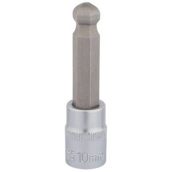 Draper D-HEX-BALL/B Ball End Hexagonal Socket Bits, 3/8 inch  Sq. Dr., 10mm - Code: 16293 - Pack Qty 1